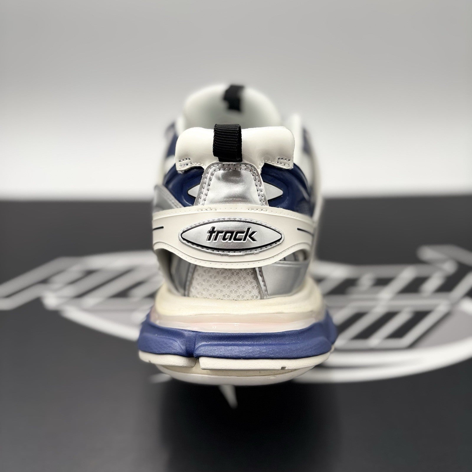 Size 46 (13 US) - Balenciaga Track LED Sneaker ' Silver Navy ' | BRAND NEW!