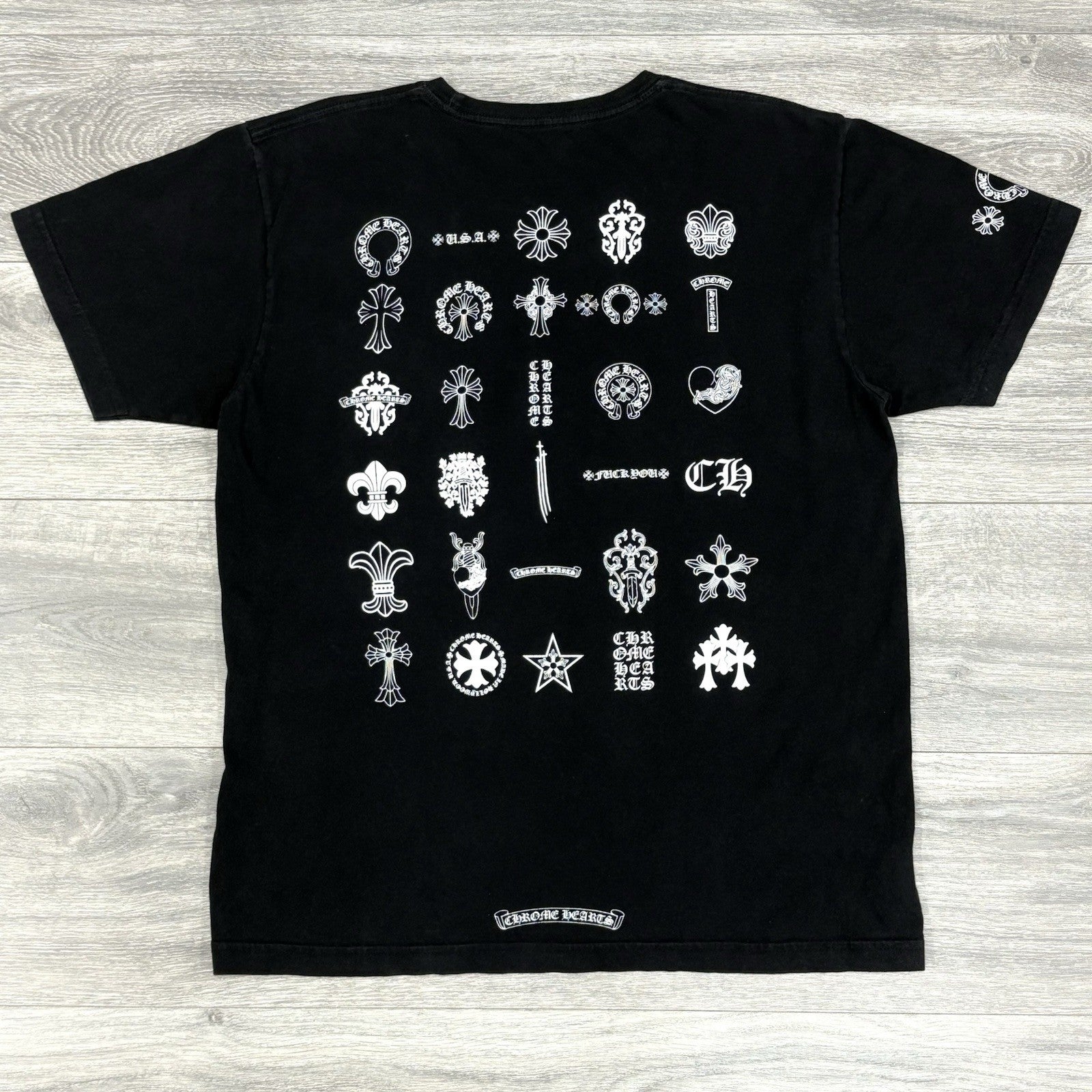 Size L - Chrome Hearts Multi Logo T-Shirt ' Black ' | GREAT CONDITION!