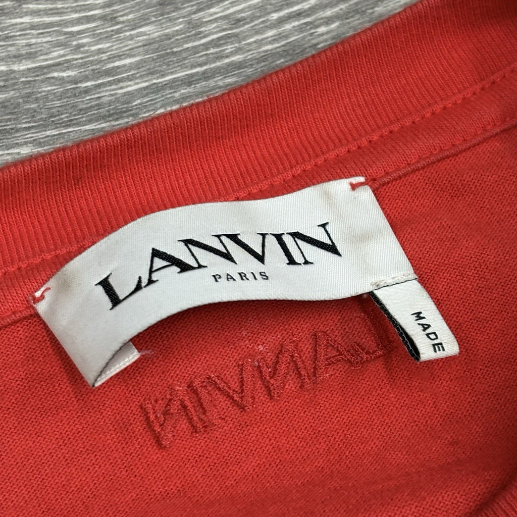 Size XL - Lanvin Embroidered Logo T-Shirt ' Red ' | GOOD CONDITION!