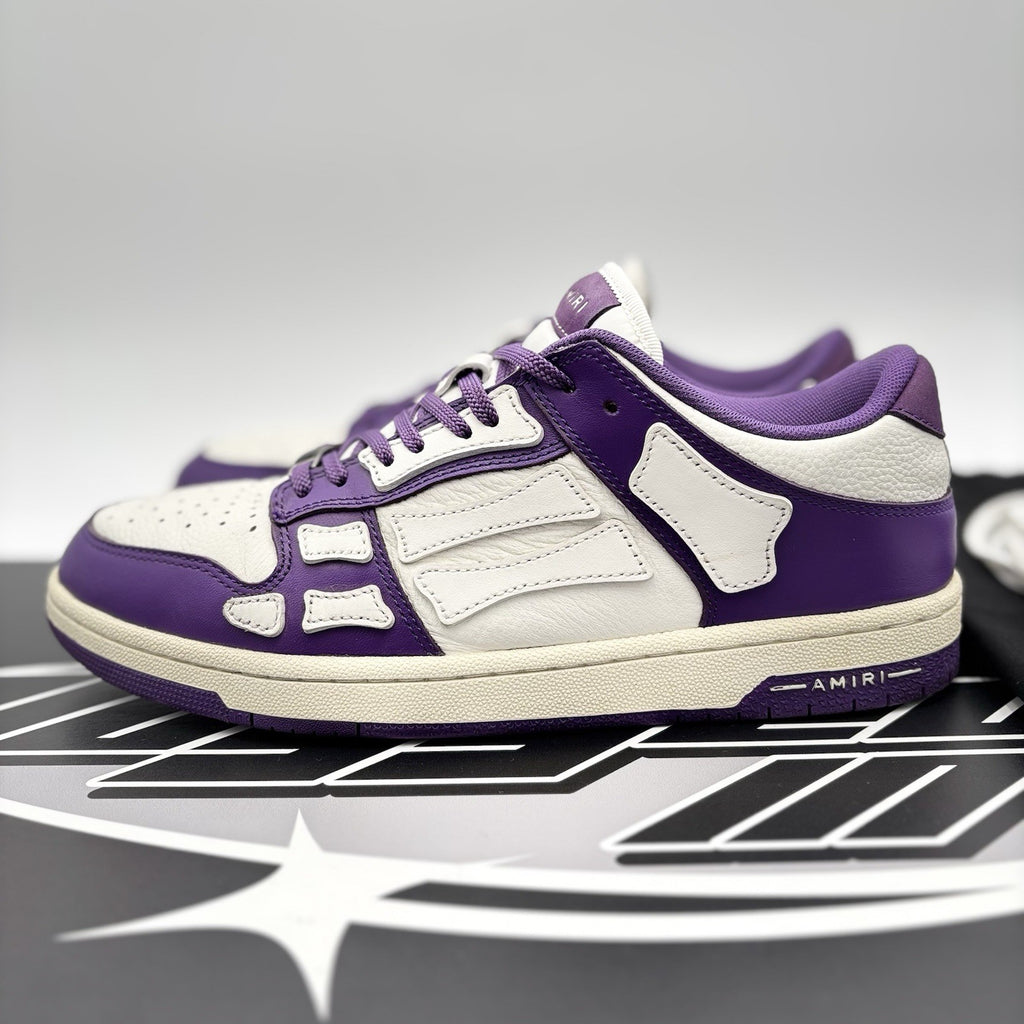 Size 43 (10 US) - Amiri Bandana Skel Low Top ' White, Purple ' | GREAT COND!