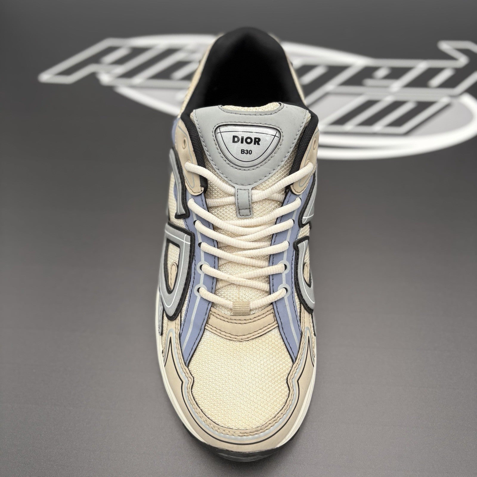 Size 44 (11 US) - Dior B30 Reflective Sneaker ' White Beige Blue ' | SUPER CLEAN