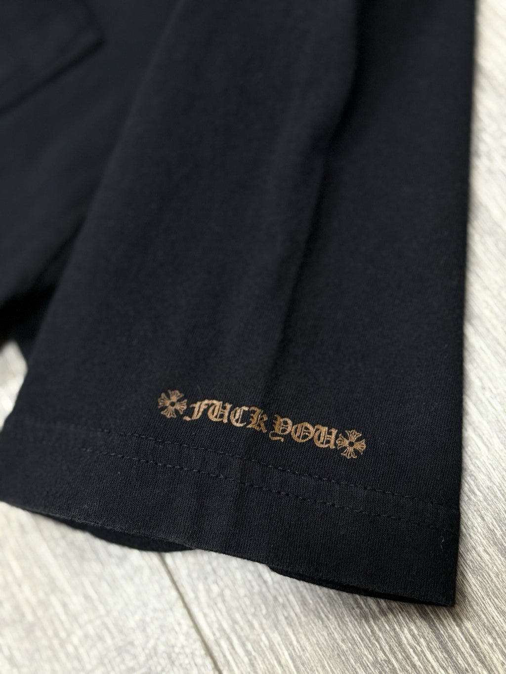 Size Large - Chrome Hearts Collar Print T-Shirt ' Black Brown ' | SUPER CLEAN!