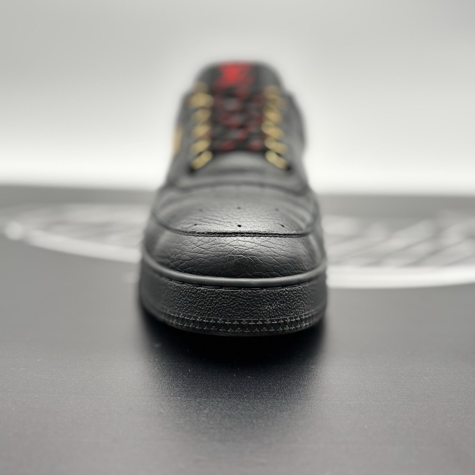 Size 9 LV (10-10.5 US) - Louis Vuitton Hardware Calfskin Trainer ‘ Black, Gold ‘