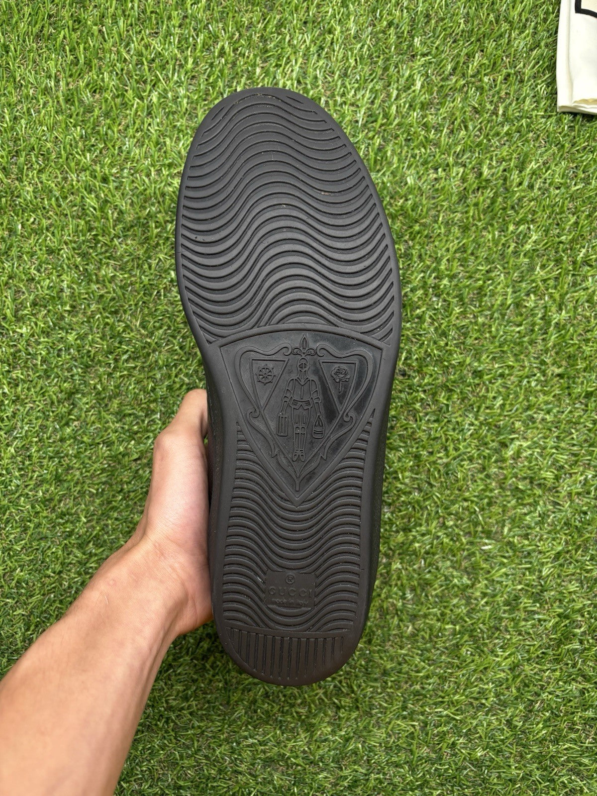 Size 9.5 G (10 US) - Gucci Ace GG ' Black ' | GOOD CONDITION!