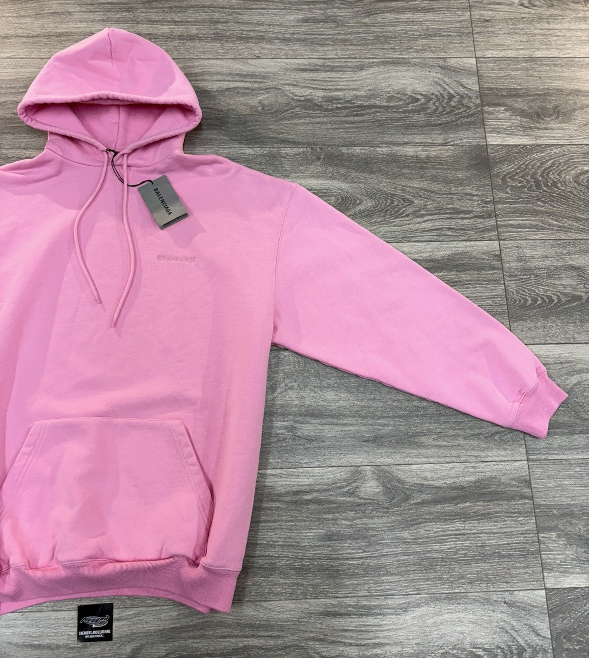 Size Small - Balenciaga Embroidered Logo Hoodie ' Pink '