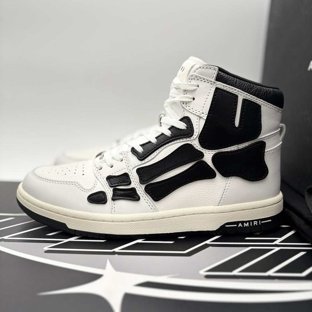 Size 42 (US 9) - Amiri Skel High Top Sneakers ' Black, White ' | NEW!