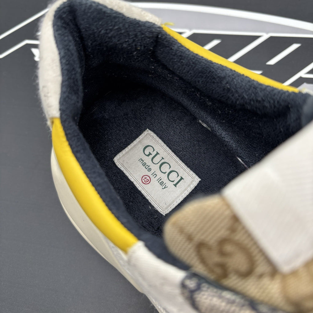 Size 13 G (13.5 US) - Gucci Rhyton  ' Beige, Yellow, Pink Bottom ' | GOOD!