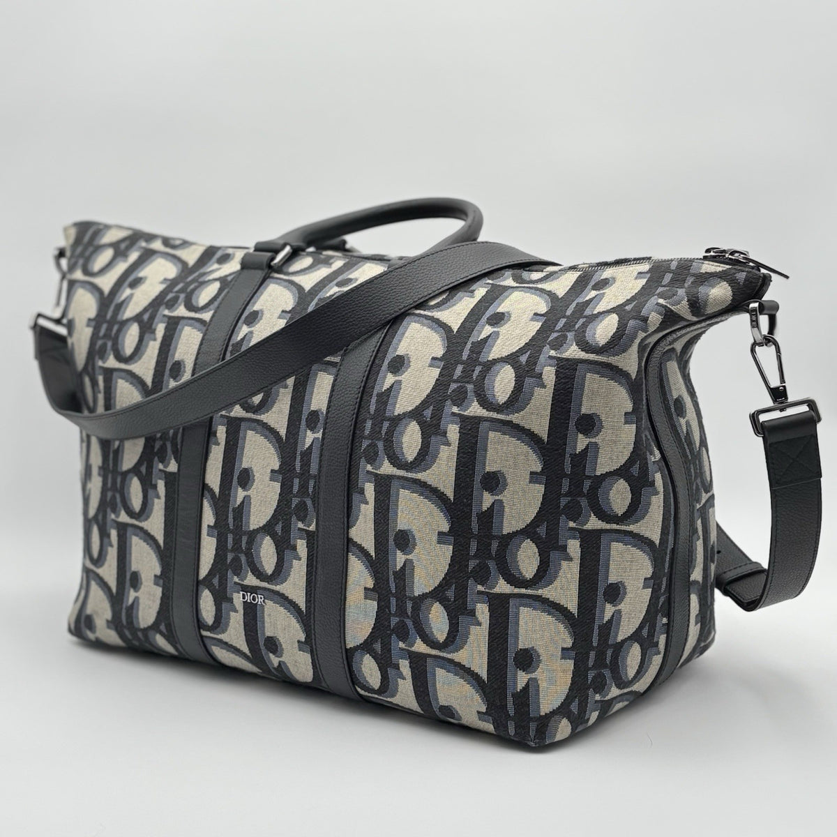 Oblique Jacquard Maxi Weekender 40 Bag Beige — photo 2