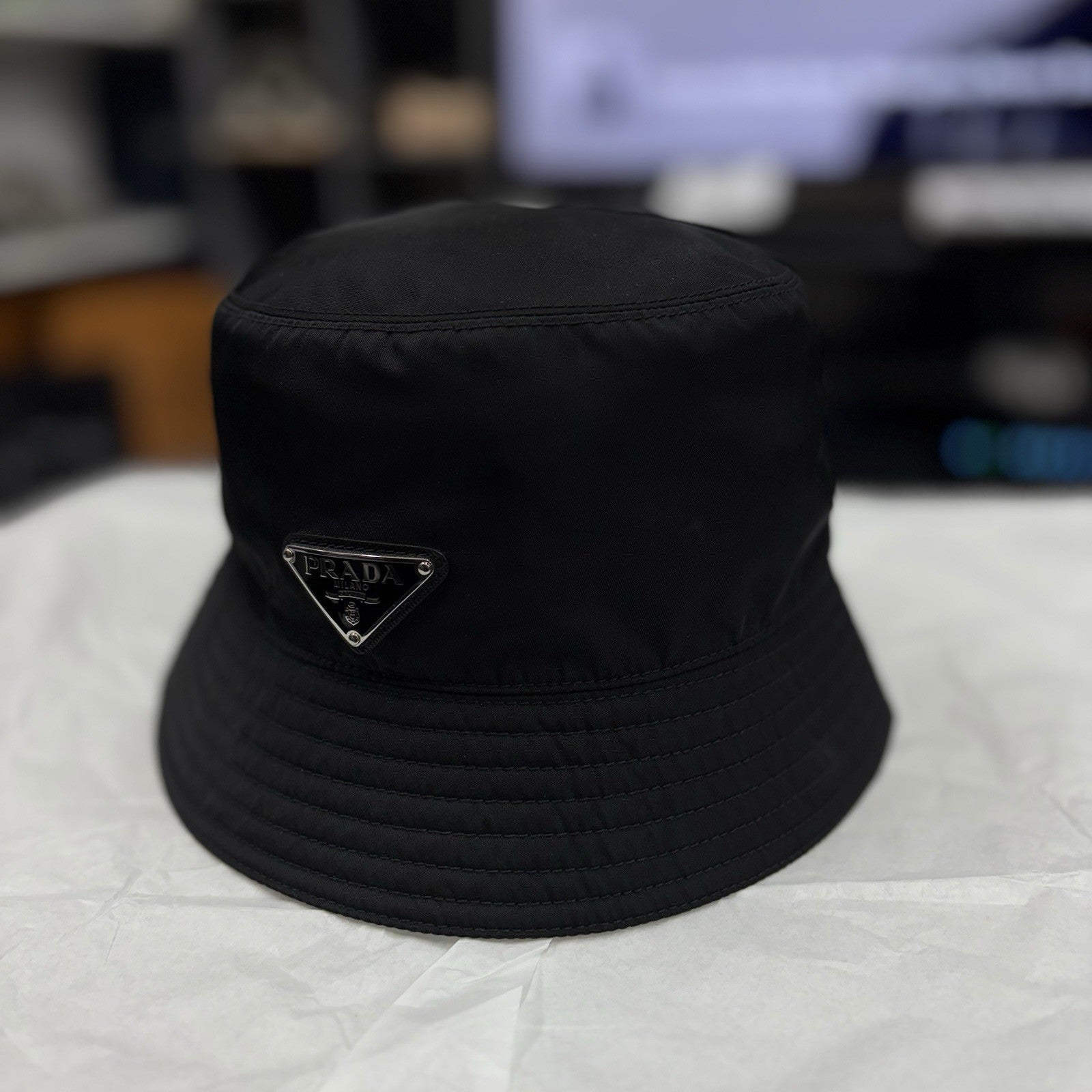 Prada Re-Nylon Bucket Hat ' Black ' | SUPER CLEAN!