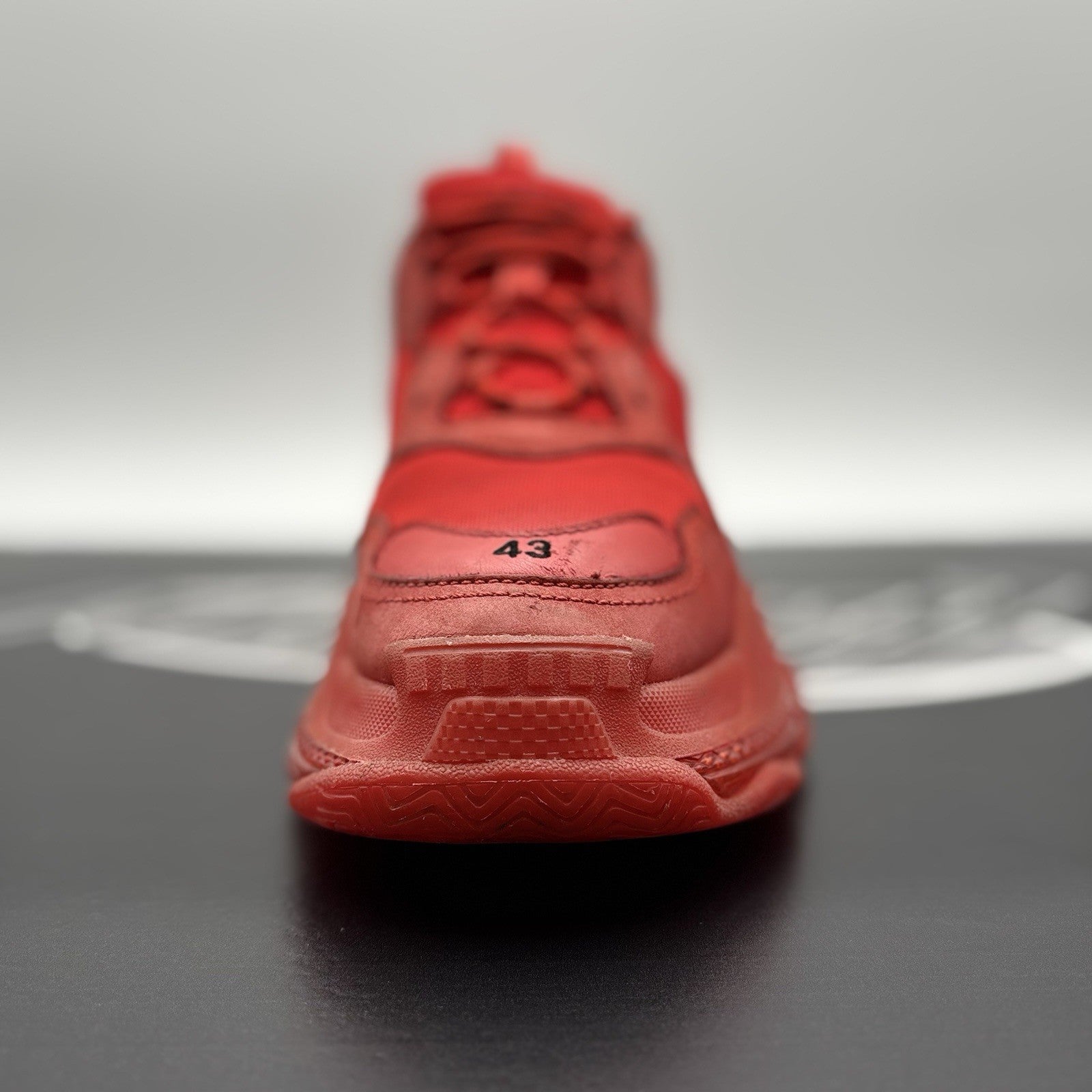 Size 43 (10 US) - Balenciaga Triple S ' Red '