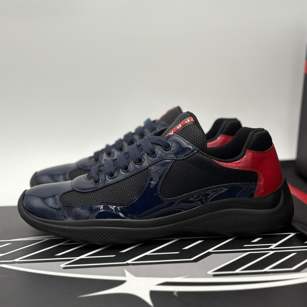 Size 9.5 UK (10.5 US) Prada Americas Cup ' Navy Red ' | EXCELLENT!