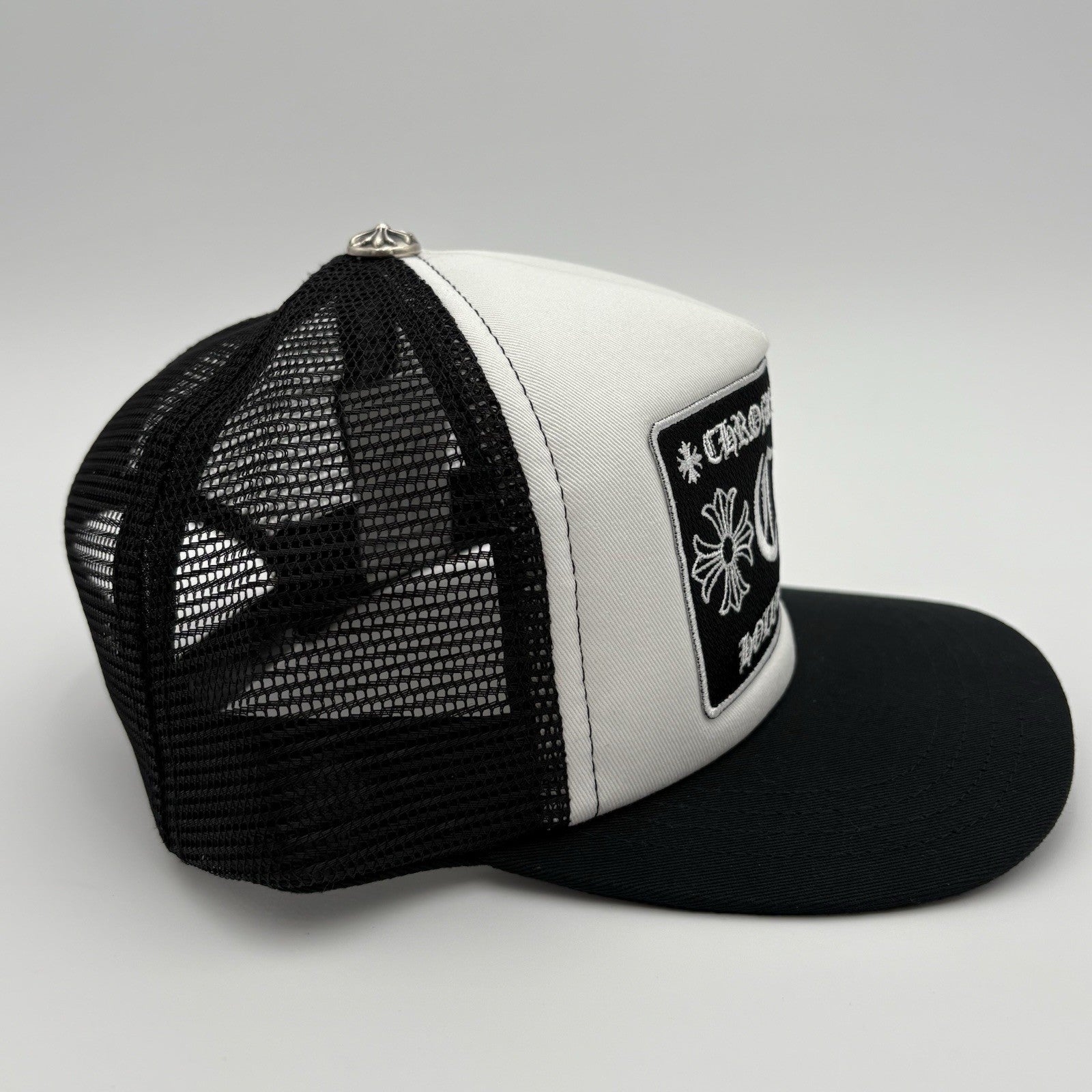 Chrome Hearts Hollywood Exclusive Trucker Hat ' White Black ' | BRAND NEW!