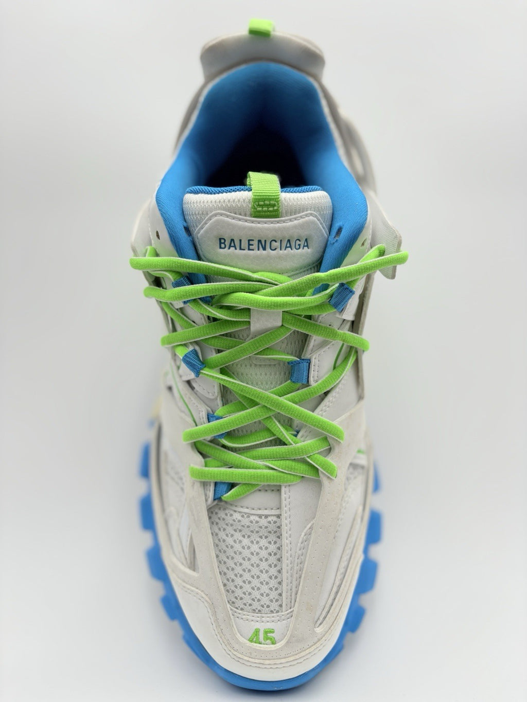 Size 45 (12 US) Balenciaga Track ' White Blue Green ' | GREAT CONDITION | CLEAN