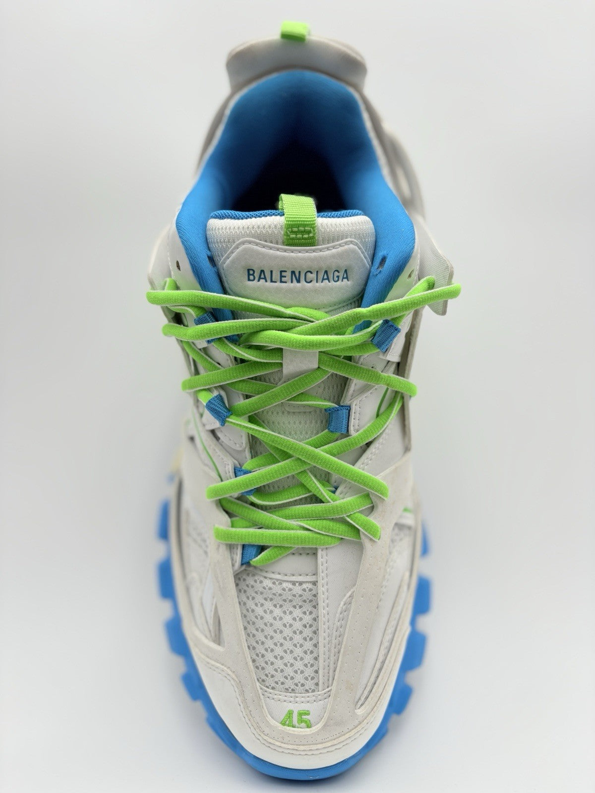 Size 45 (12 US) Balenciaga Track ' White Blue Green ' | GREAT CONDITION | CLEAN