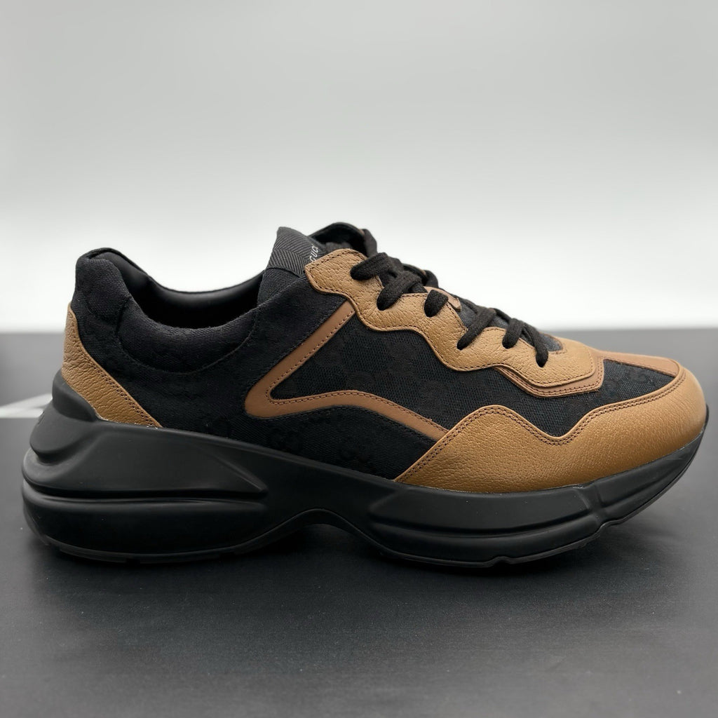 Size 11.5 G (12 US) Gucci Rhyton GG Supreme ' Black Khaki Beige ' | SUPER CLEAN!