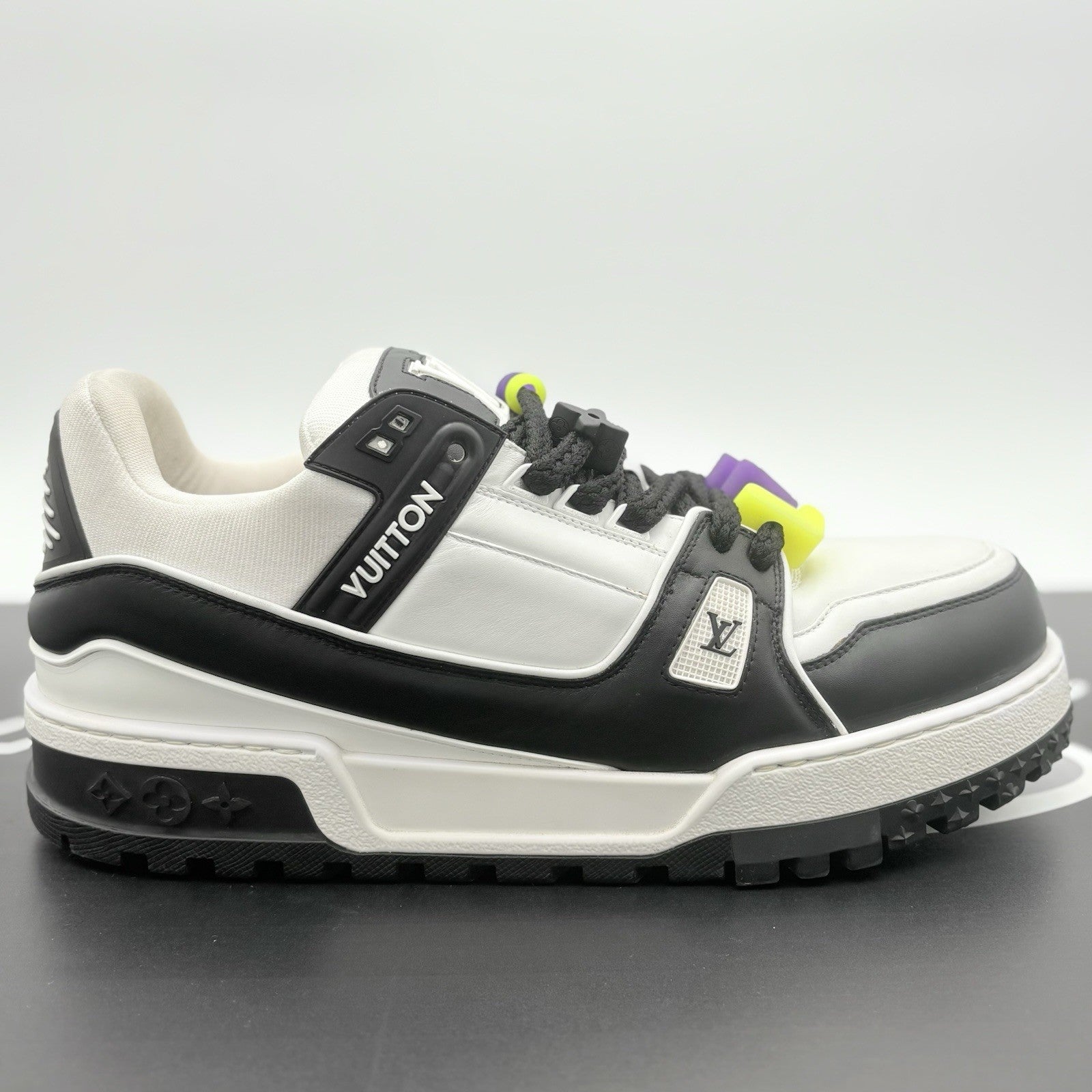 Size 12 LV (13-13.5 US) - Louis Vuitton Maxi ' Black White ' | SUPER CLEAN!