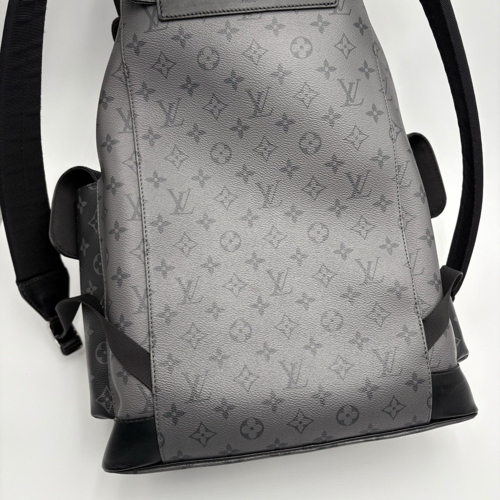 Louis Vuitton Cristopher MM Monogram Eclipse Backpack ' Black Grey '