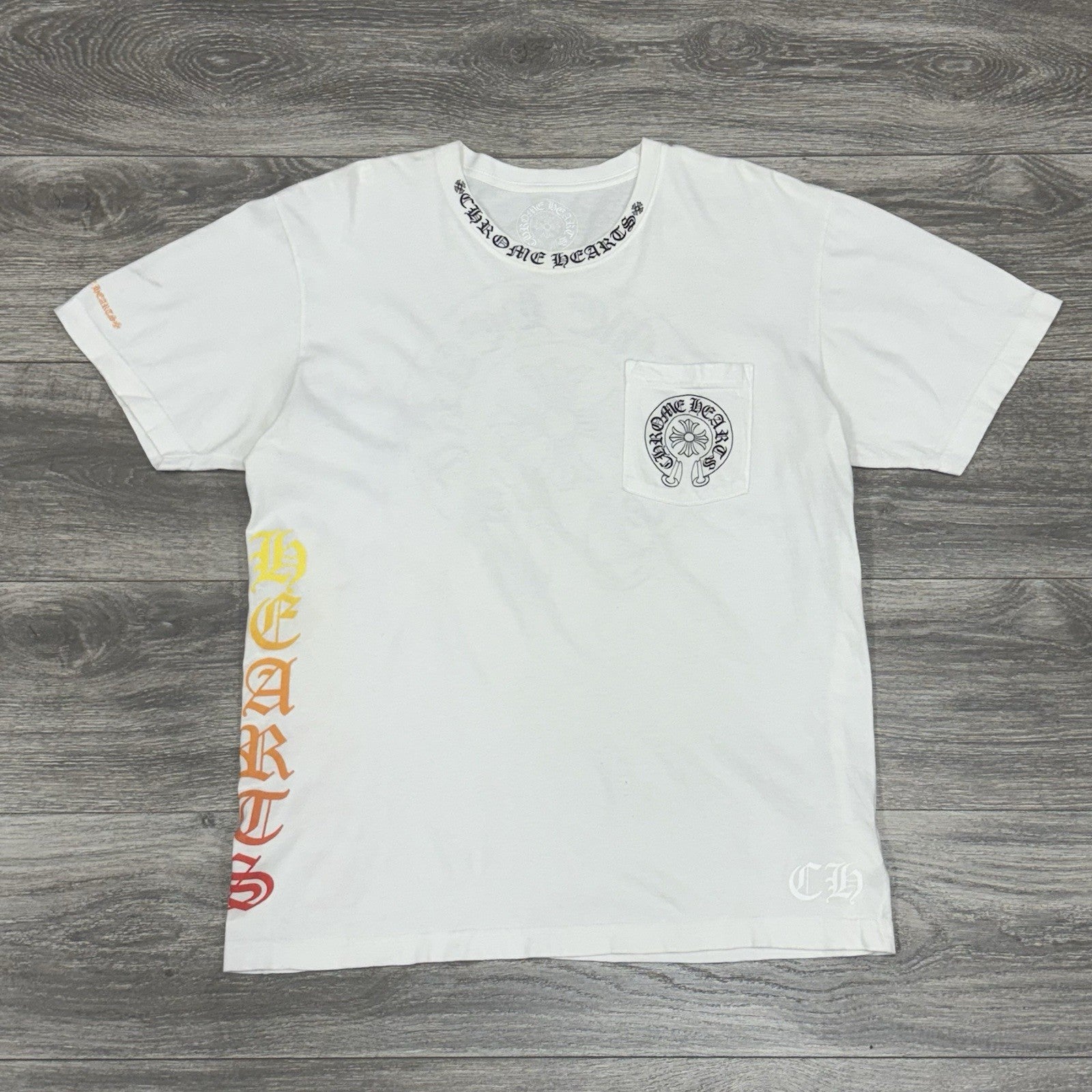 Size Large - Chrome Hearts Gradient Logo T-Shirt ' White ' | GREAT CONDITION!