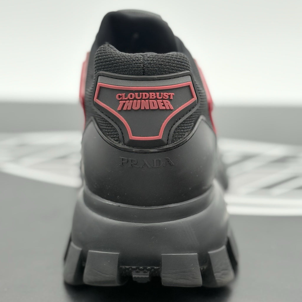 Size 7 UK (8 US) - Prada Cloudbust Thunder ' Red Black ' | SUPER CLEAN!