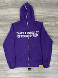Size L - Awful Lot Of Cough Syrup Full Zip Up ‘ Purple ‘ | BRAND NEW!