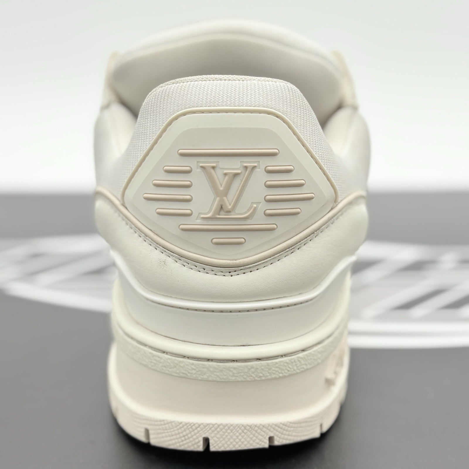 Size 10 LV (11-11.5 US) - Louis Vuitton Maxi Trainer ' White ' | GOOD CONDITION!