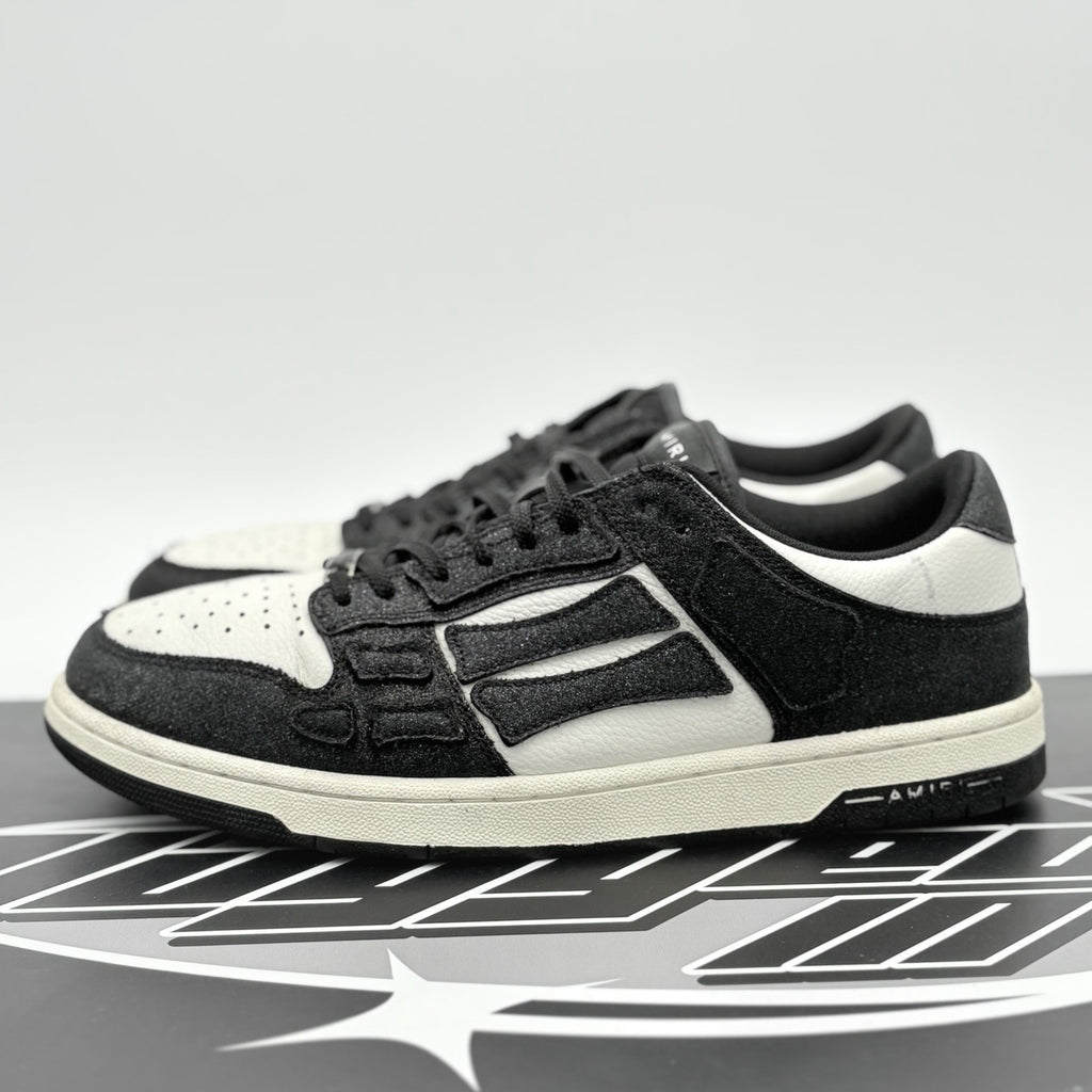Size 46 (13 US) Amiri Skel Low Top Shimmer Sneaker ' Black '