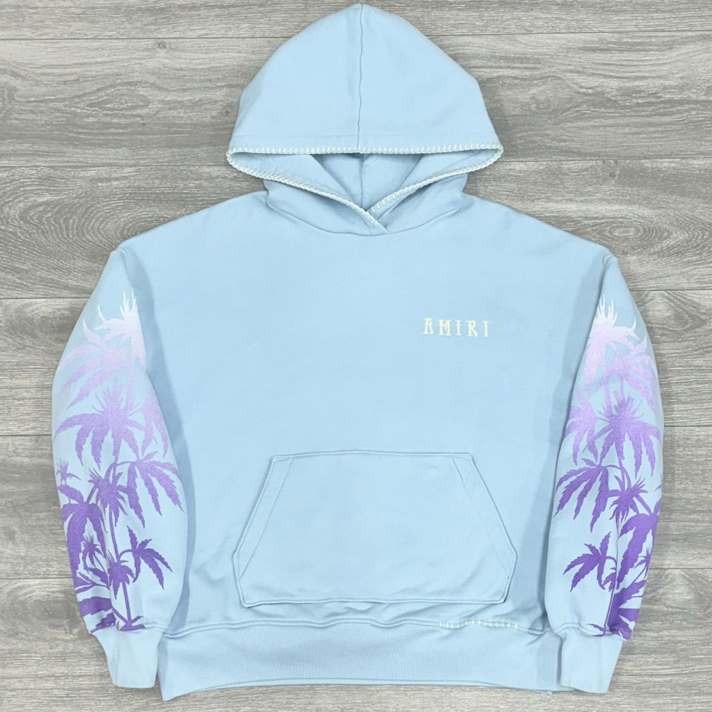 Size M - Amiri Eternal Happiness Embroidered Hoodie ' Blue ' | GREAT CONDITION!