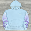 Size M - Amiri Eternal Happiness Embroidered Hoodie ' Blue ' | GREAT CONDITION!