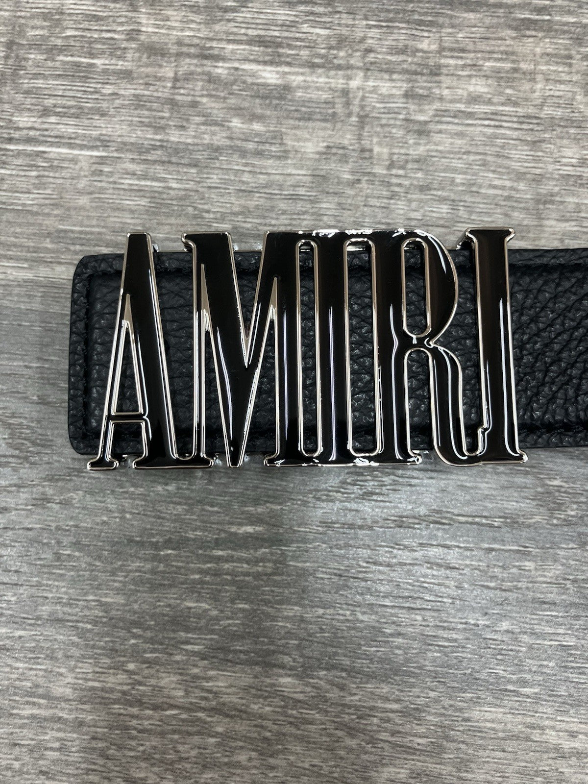Amiri Core Logo Buckle ' Black/Black/Gold-Tone ' Belt | BRAND NEW! | SIZE 100