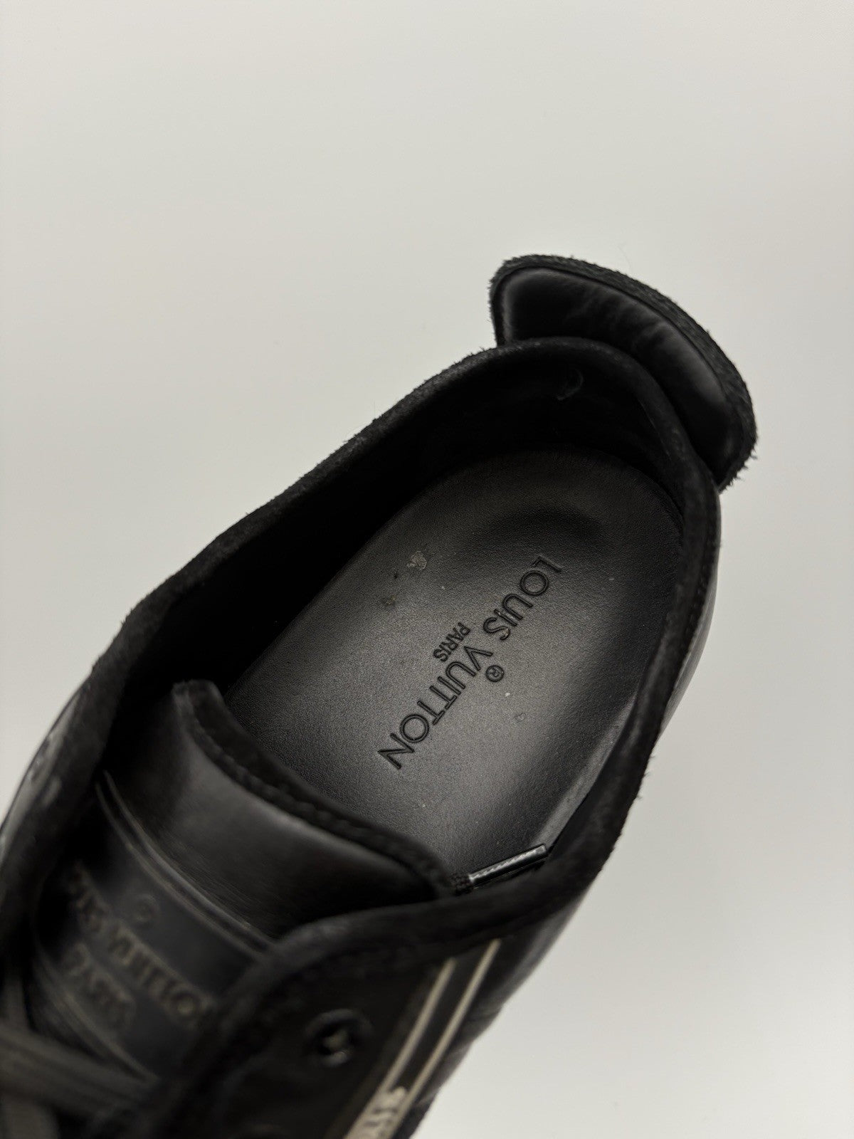 Size 11 LV (12-12.5 US) Louis Vuitton Suede & Leather Cosmos ' Black ' | CLEAN!