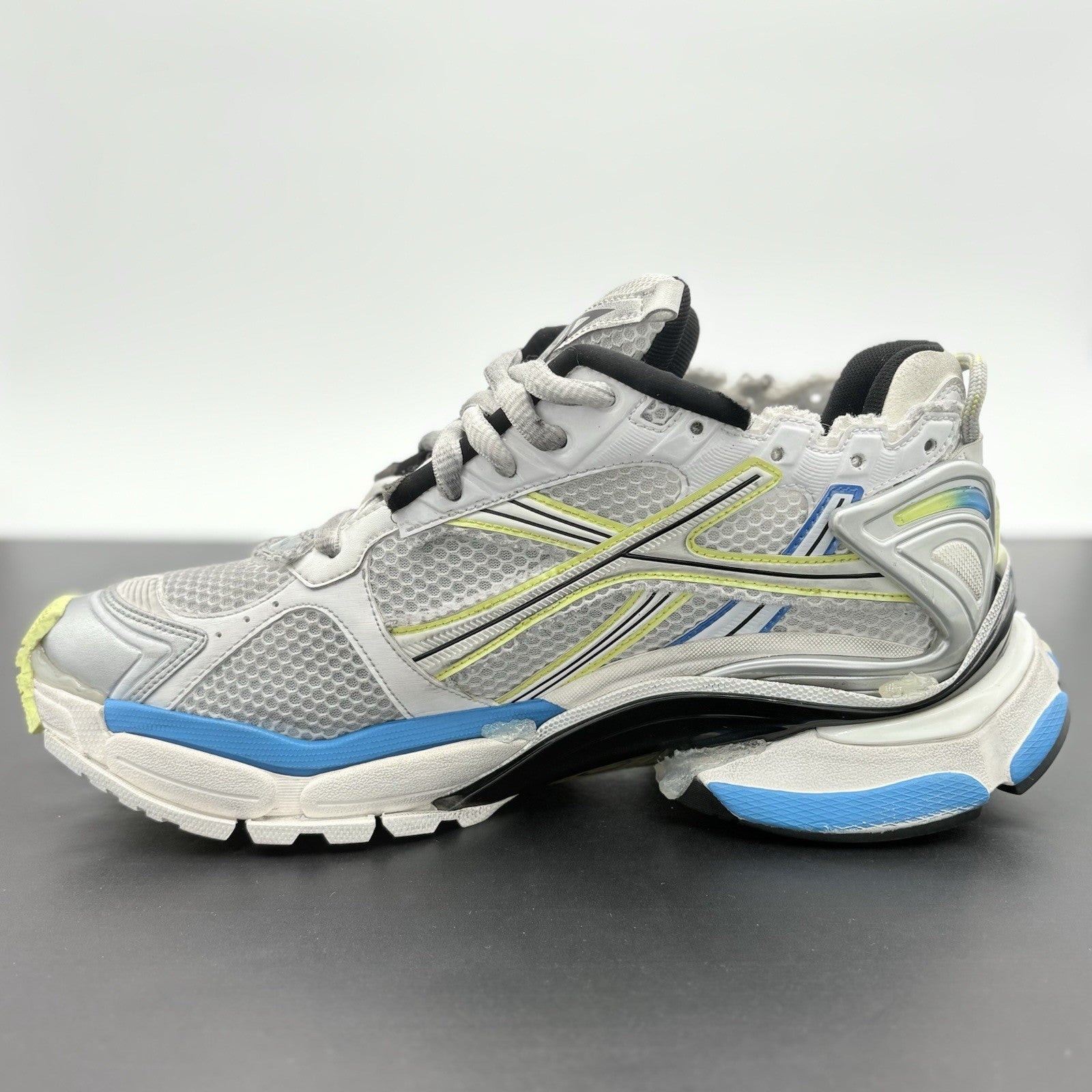 Size 45 (12 US) - Balenciaga Runner ' White Yellow Blue ' | EXCELLENT CONDITION!
