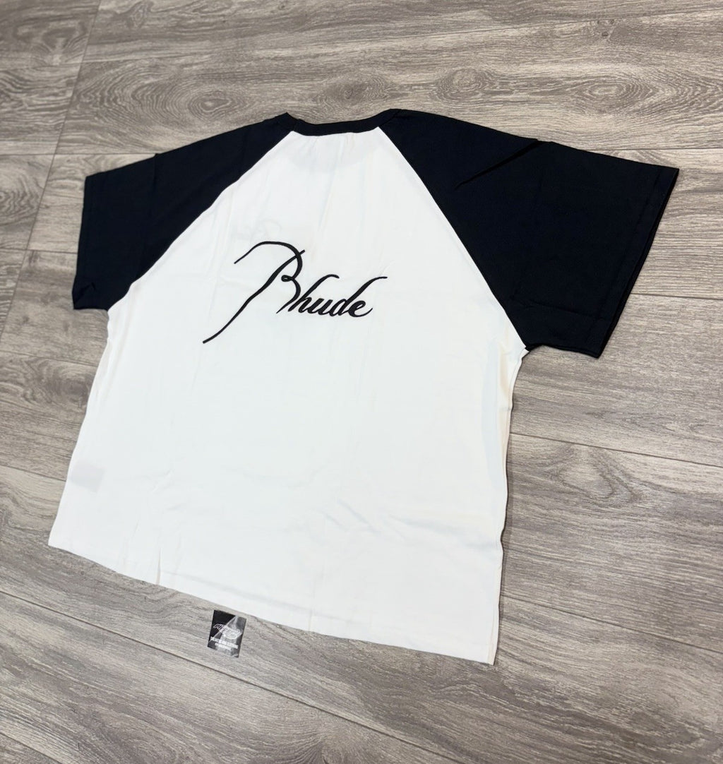 Size Small - Rhude Logo Embroidered Cotton T-Shirt ' Vintage Black ' | NEW!