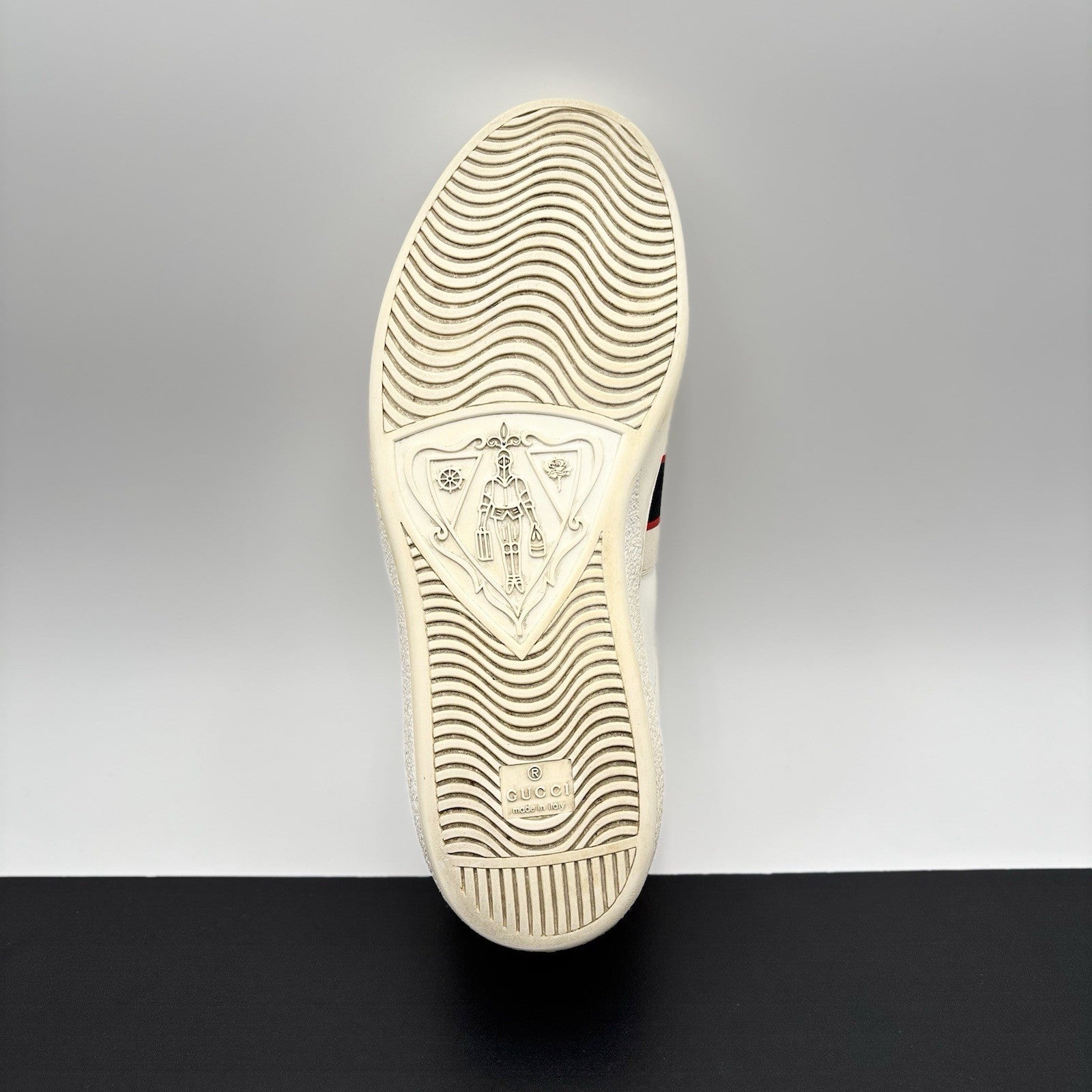 Size 11 G (11.5 US) - Gucci Ace Gucci Stripe ‘ White, Red ‘