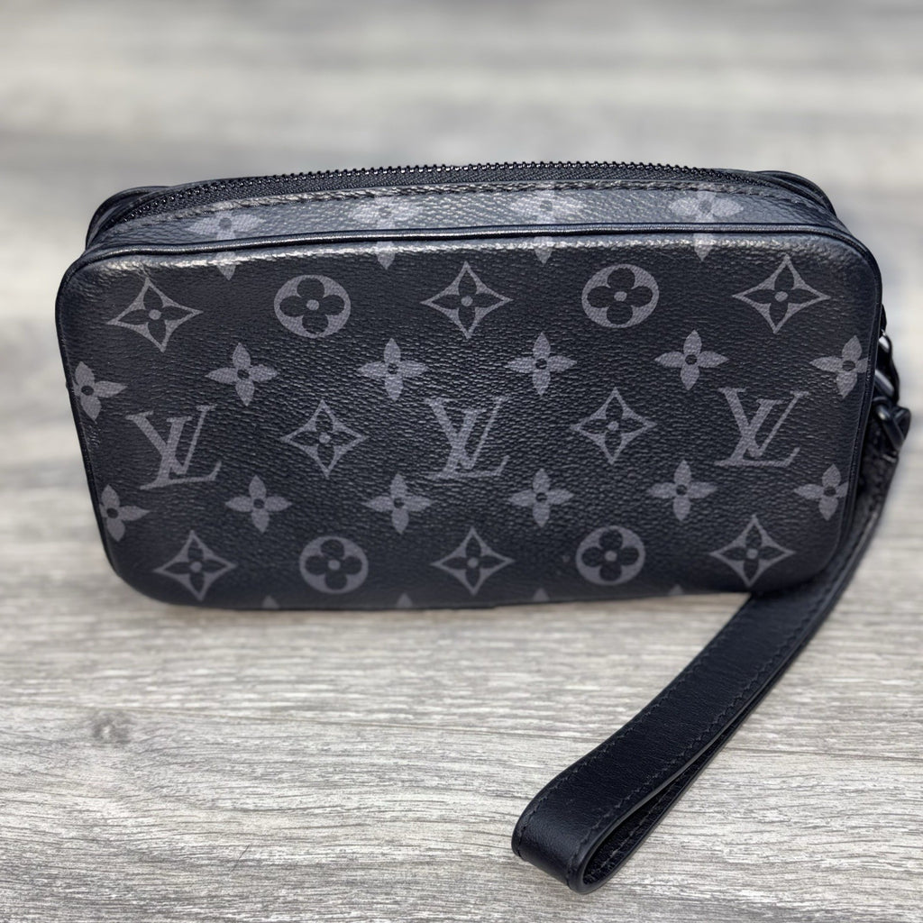 Louis Vuitton Pochette Volga Monogram Eclipse ' Black ' | SUPER CLEAN!