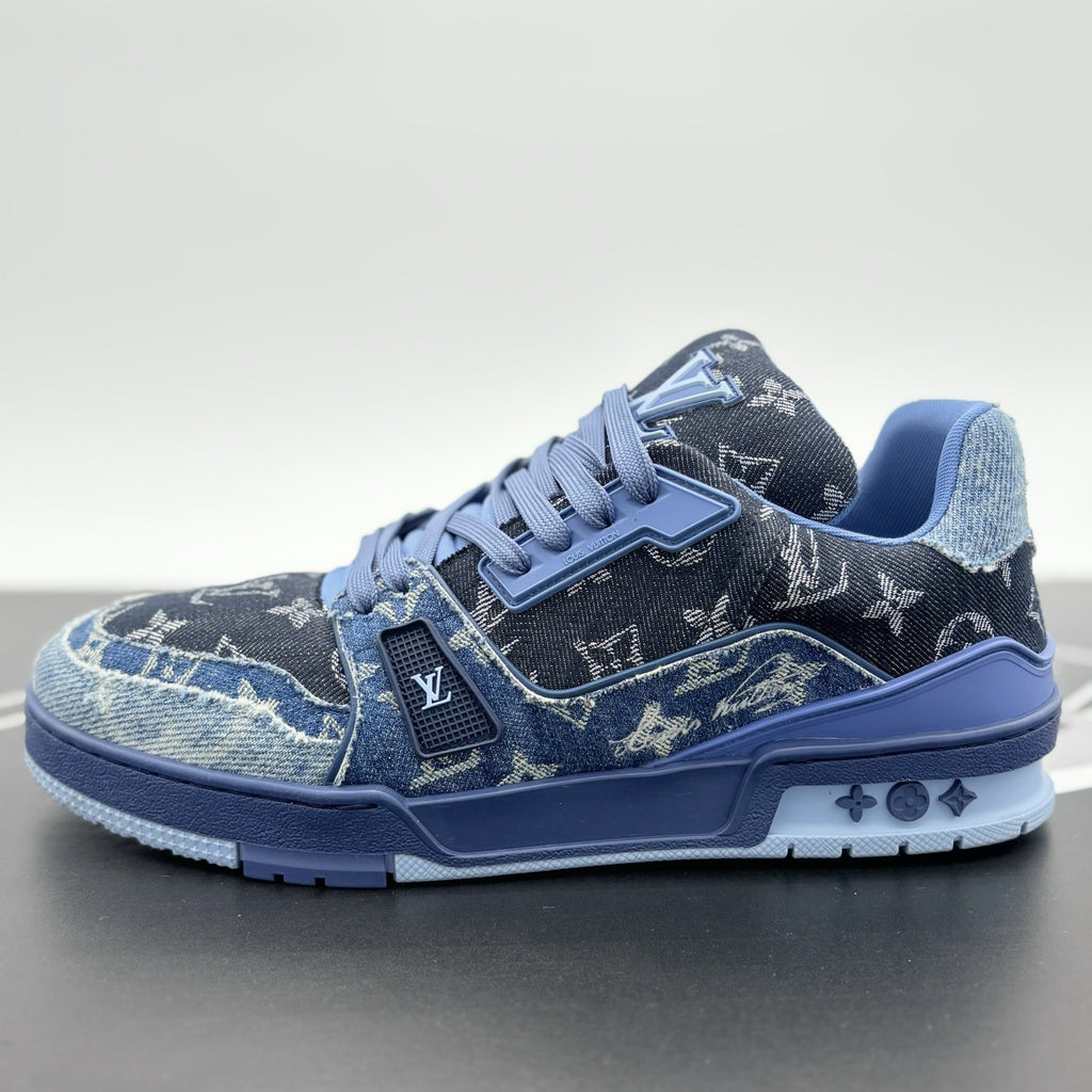 Size 8 LV (9-9.5 US) Louis Vuitton Trainer ' Monogram Blue Denim ' | SUPER CLEAN