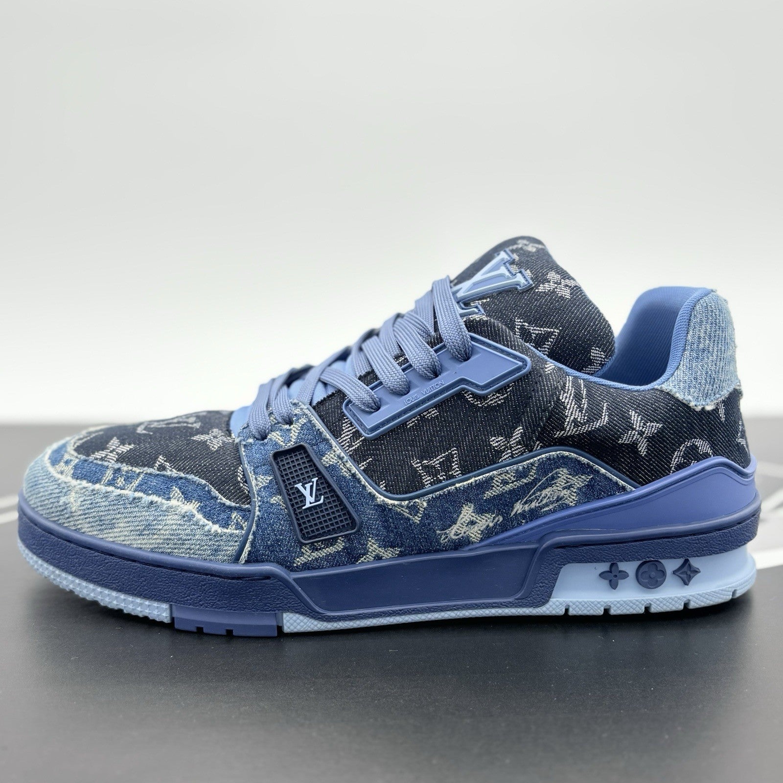 Size 8 LV (9-9.5 US) Louis Vuitton Trainer ' Monogram Blue Denim ' | SUPER CLEAN