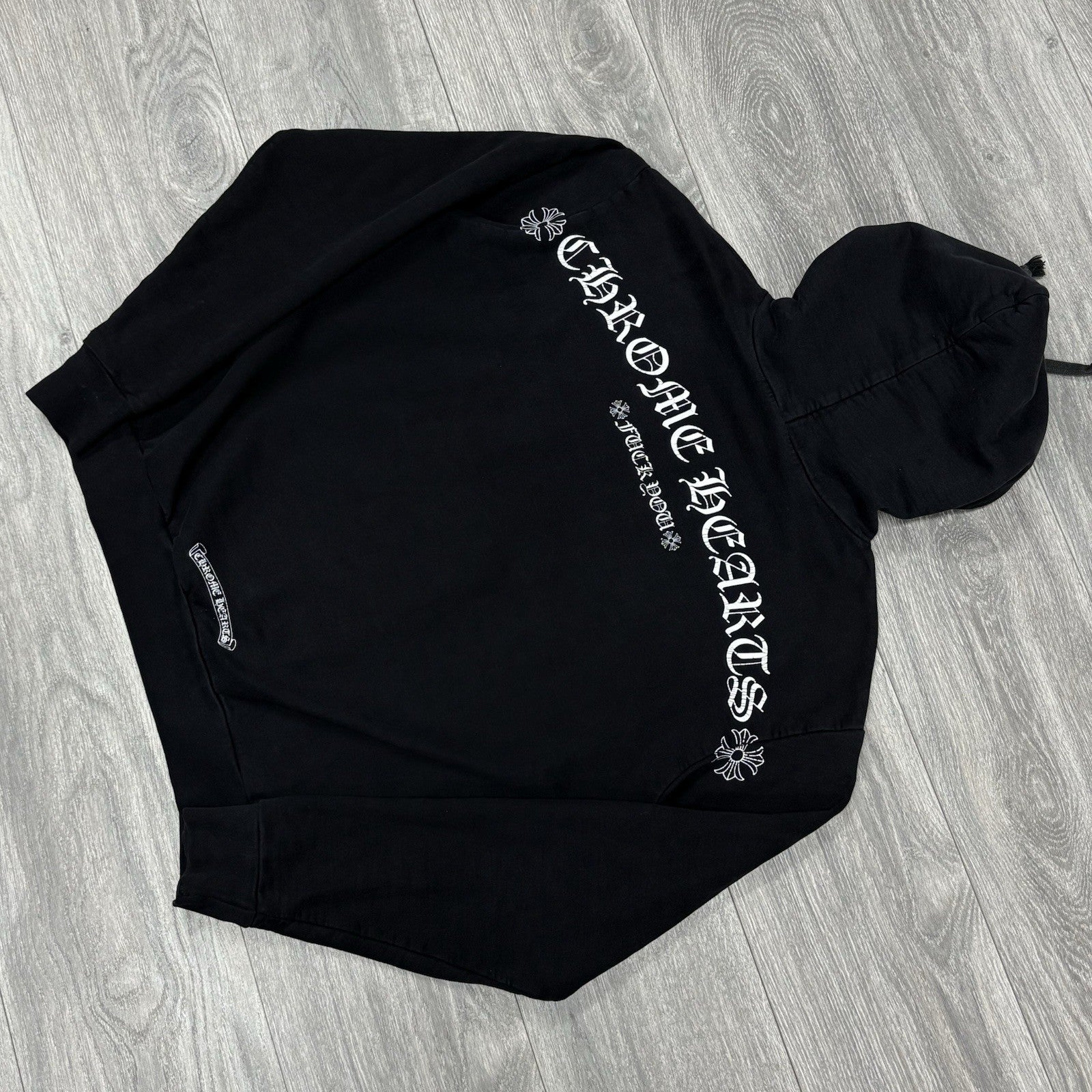 Size S - Chrome Hearts T Logo FU Shoulder Hoodie ' Black '