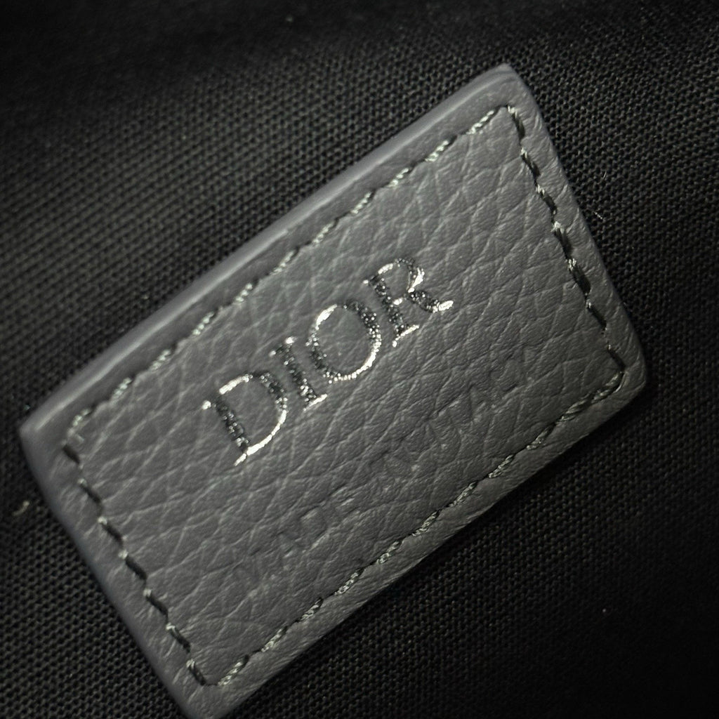 Christian Dior Ruthenium Oblique Saddle Bag ' Grey ' | SUPER CLEAN!