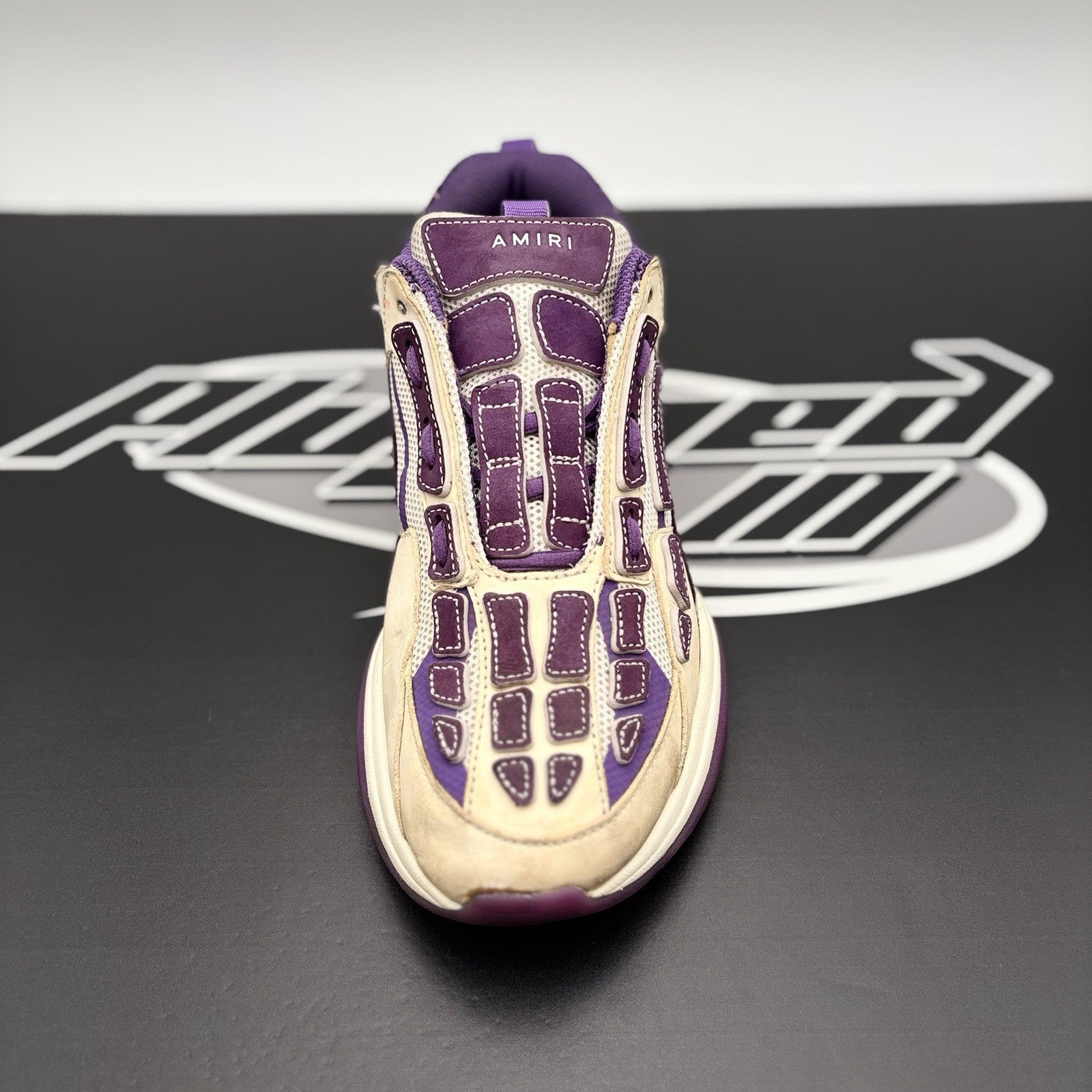Size 42 (9 US) Amiri Bone Runner ' White, Beige, Purple '