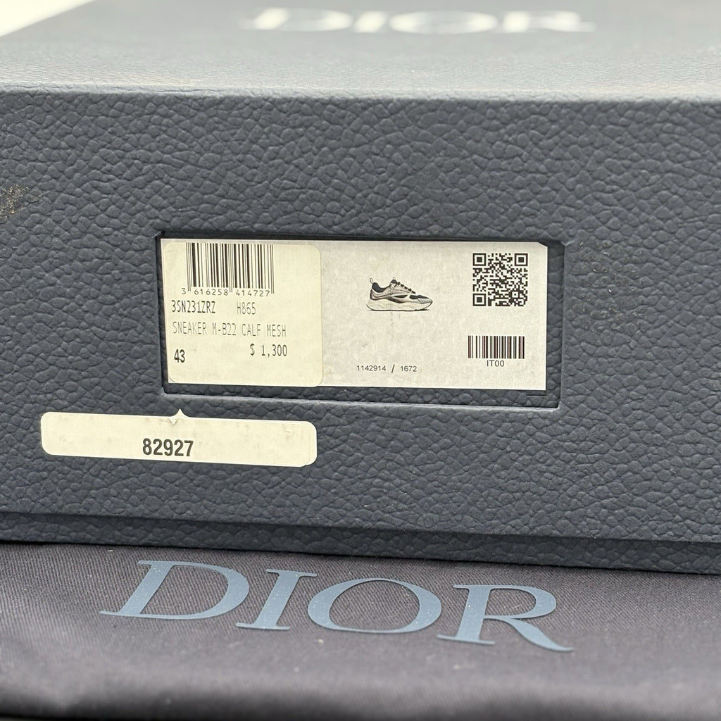 Size 43 (10 US) - Dior B22 Reflective Sneaker ' Silver Blue ' | NEW!