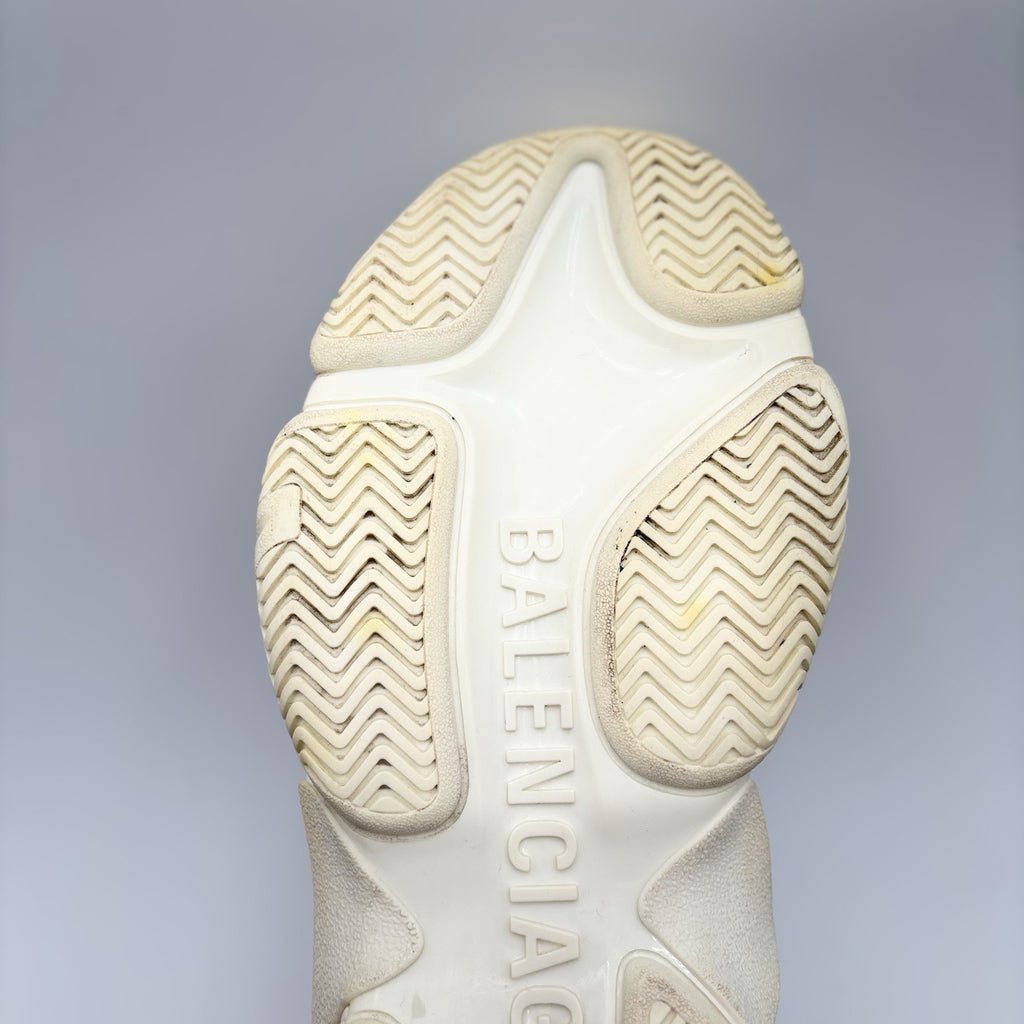 Size 45 (12 US) - Balenciaga Triple S ' Allover Logo White ' | GREAT!