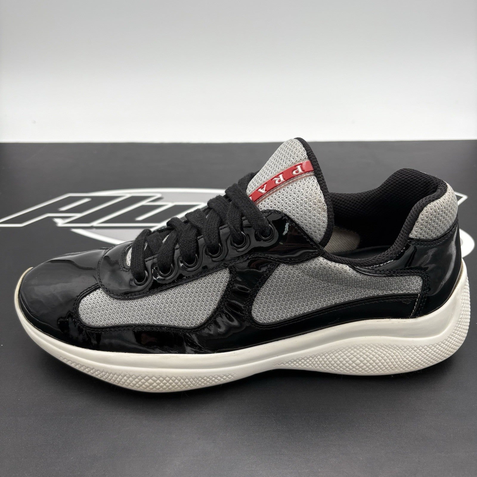 Size 6 UK (7 US) - Prada Americas Cup ' Black Grey ' | GREAT CONDITION!