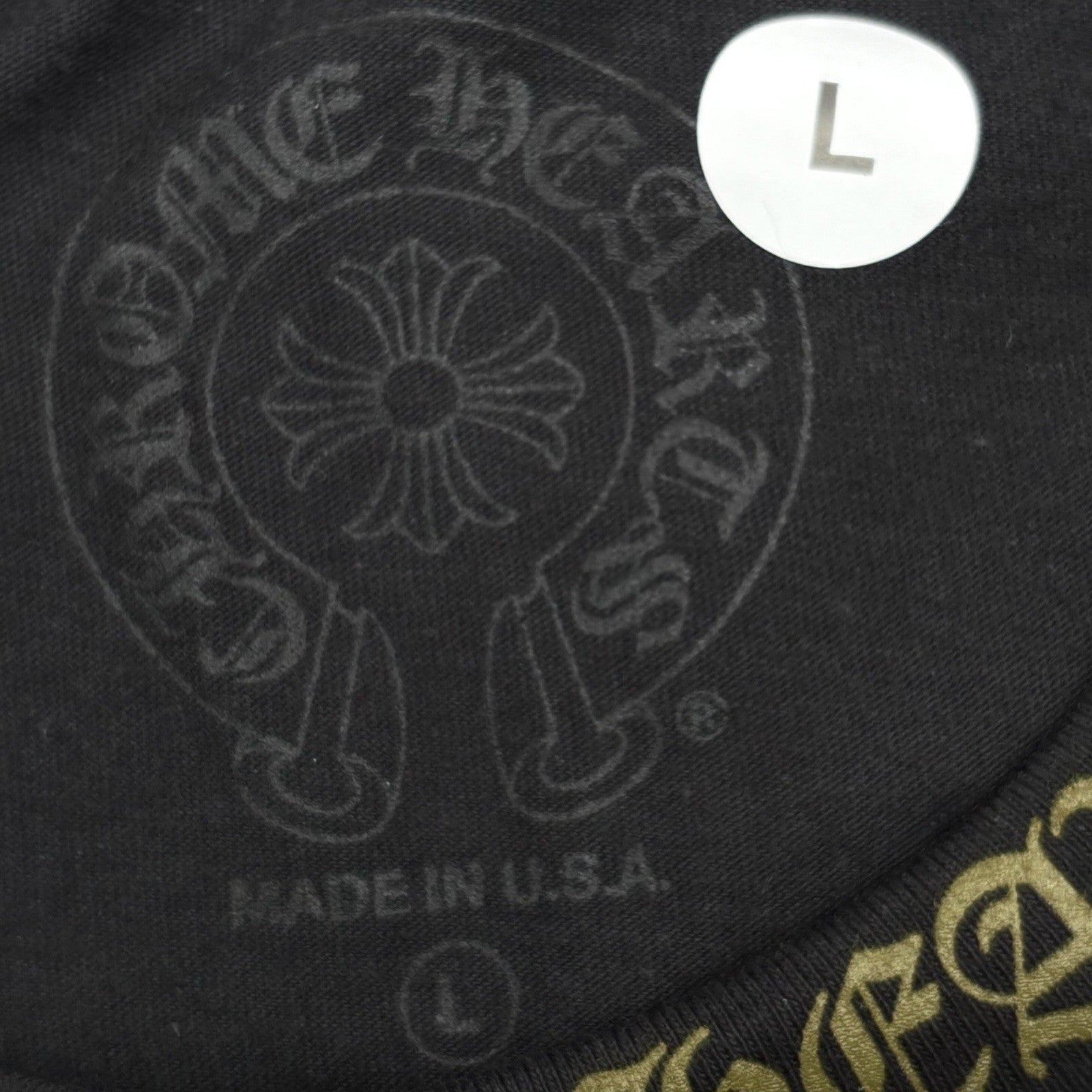 Size Large - Chrome Hearts Neck Logo T-Shirt ' Olive Collar ' | BRAND NEW!