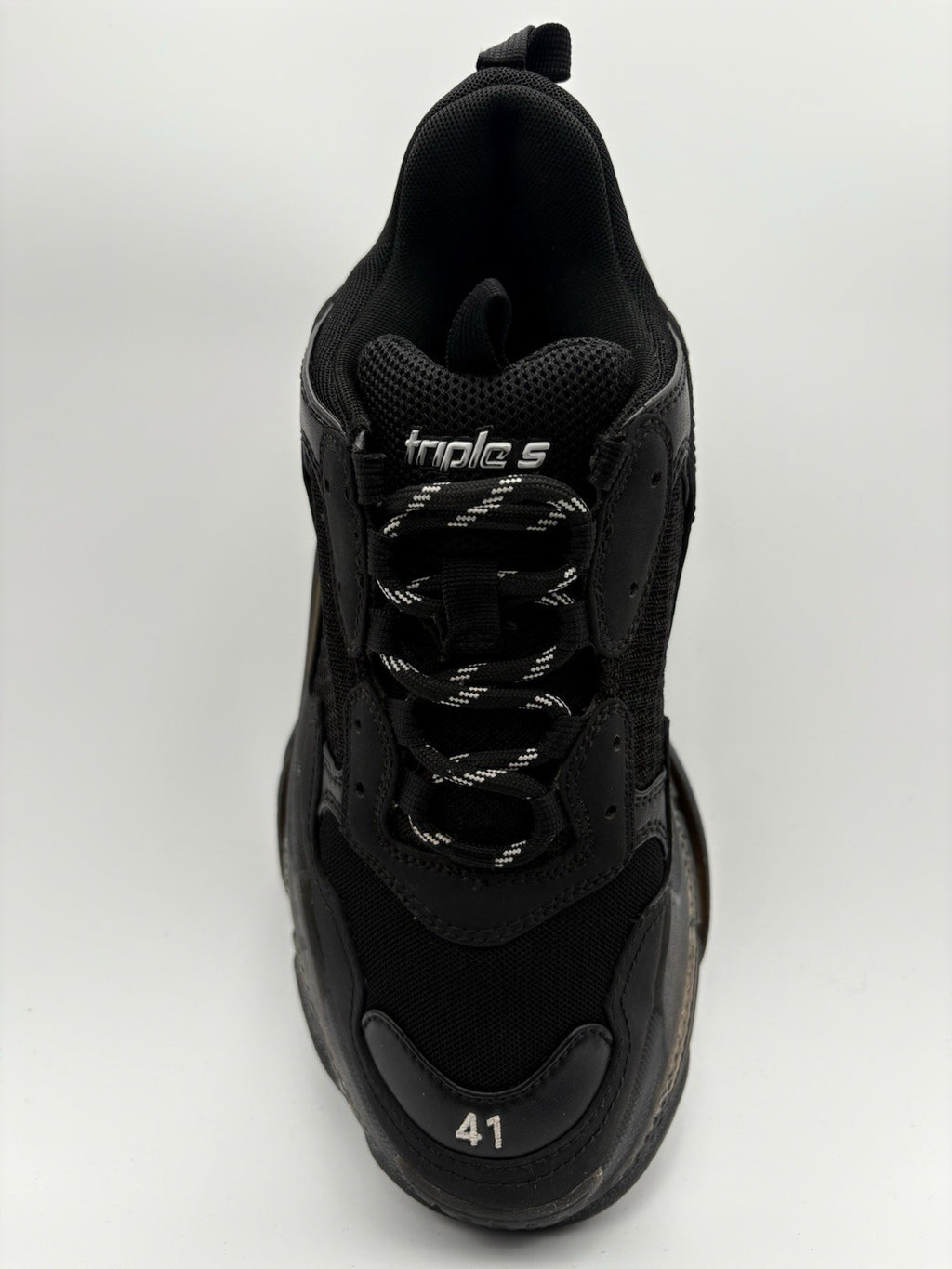 Size 41 (8 US) - Balenciaga Triple S Clear Sole ' Black ' | SUPER CLEAN!