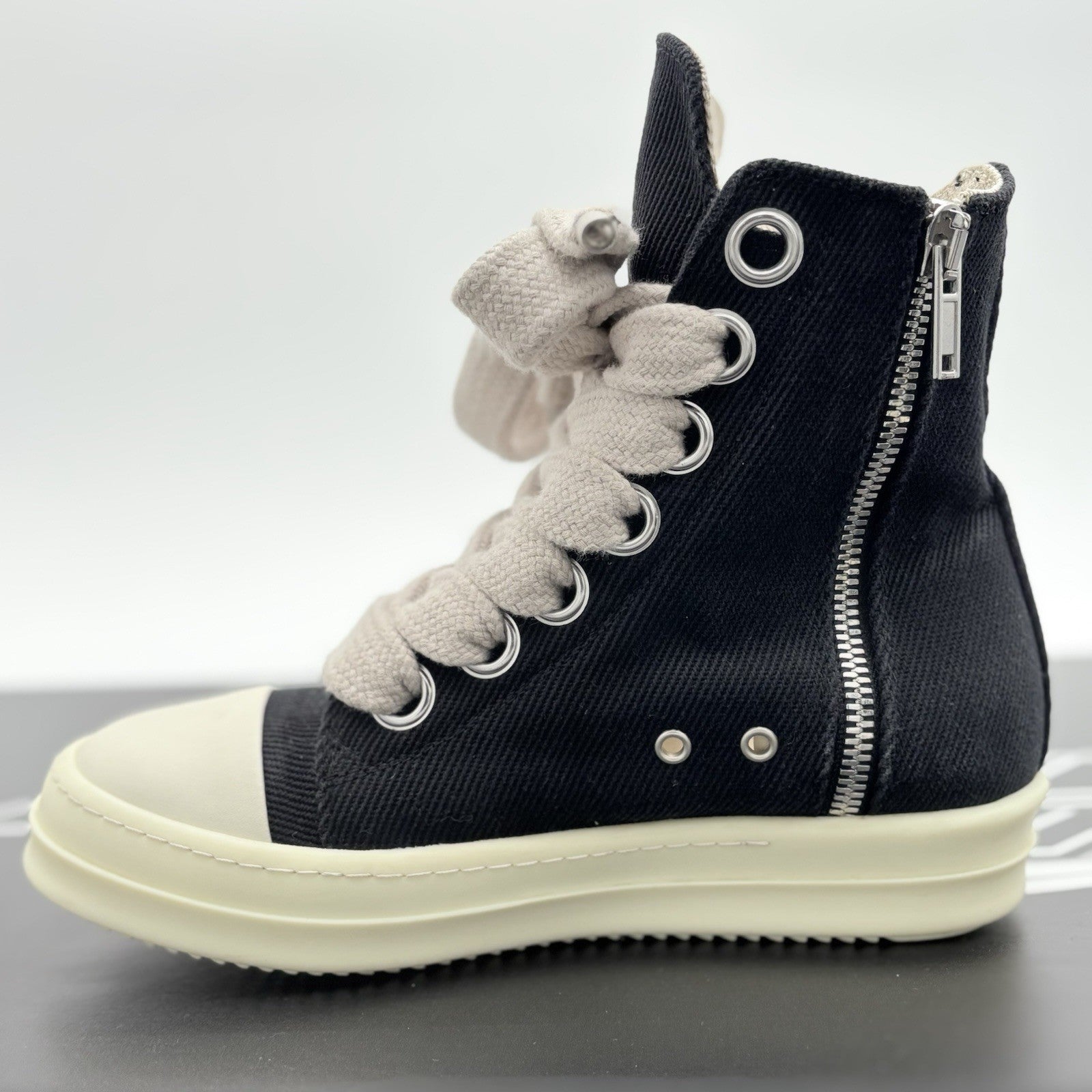 Size 40 (7 US) - Rick Owens DRKSHDW Jumbo Lace Sneakers ' Black ' | SUPER CLEAN!