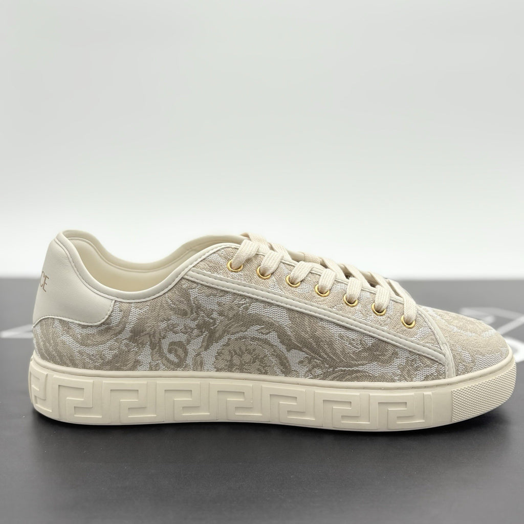 Size 44 (11 US) - Versace Barocco Greca Sneaker ' Beige Print ' | WORN ONCE!