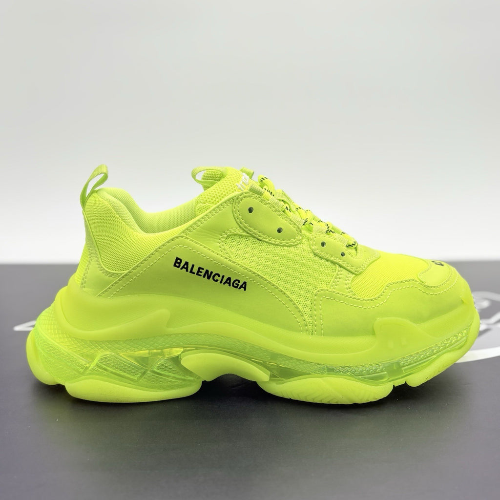 Size 42 (9 US) - Balenciaga Triple S Sneaker ' Neon Yellow ' | GREAT CONDITION!
