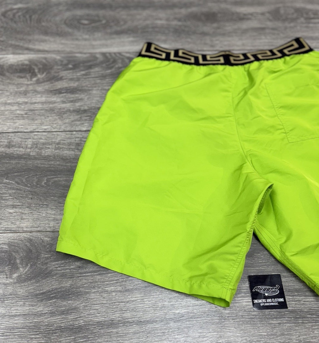 Size 4 - Versace Greca Border Boardshorts ' Green ' | NEW!