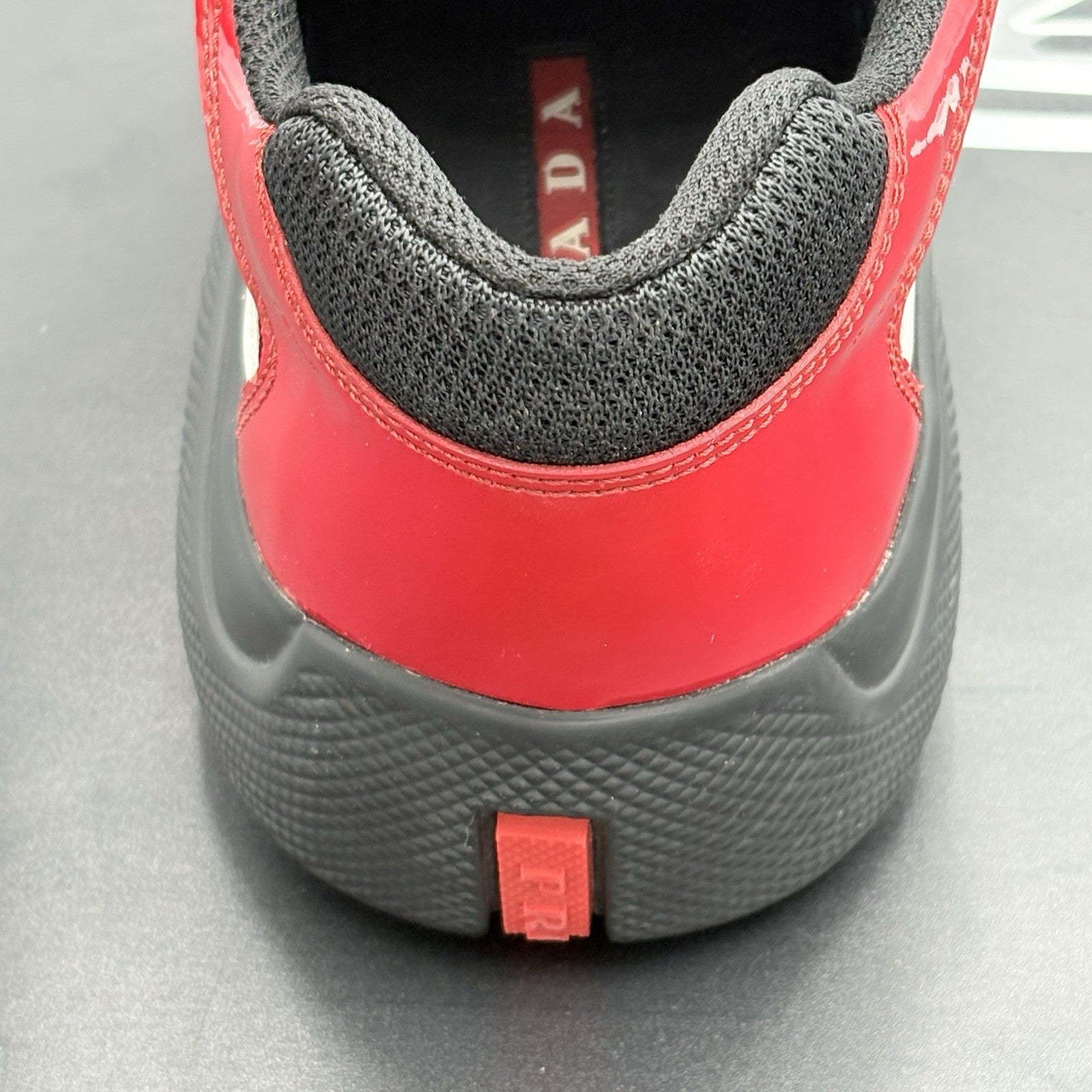 Size 10 UK (11 US) Prada Americas Cup ' Black White Red ' | SUPER CLEAN!