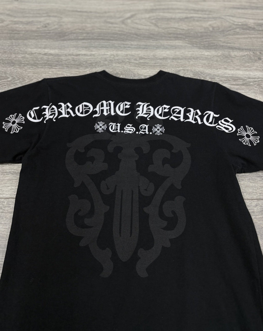 Size Small - Chrome Hearts Script Dagger Logo T-Shirt ' Black ' | GREAT COND!
